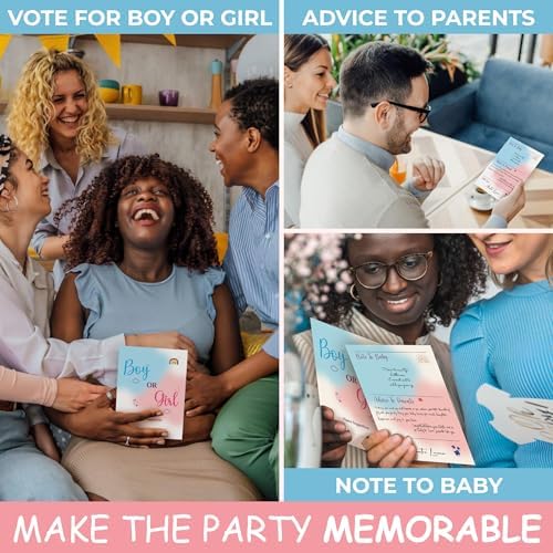 Woodamore Baby Gender Reveal Games For Guests - Fun Baby Bingo For Boy Or Girl Shower Games, Gender Reveal Decorations, Mommy Or Daddy, Old Wives Tales Gender Reveal Party Game (Pack of 2) - Image 5