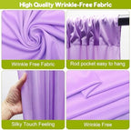 Wokceer Lavender Purple Backdrop Curtain Drapes for Parties, 3Pack 10x10FT - Image 4
