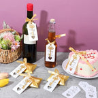 100 Sets Vintage Key Bottle Opener Wedding Favors, Wedding Party Souvenir Gift for Guests with Thank You Tag Card Pillow Candy Box and Satin Ribbon (Gold) - Image 4
