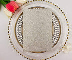 50 pcs 250GSM Silver Glitter Wedding Invitations Cards Laser Cut Pocket Covers only, no envelope,no insert 5x7 - Image 2