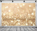 BELECO 12x10ft Fabric Bokeh Gold Backdrop Golden Glitter Twinkle Lights Background Gold Spot Sparkles Photography Backdrop for Baby Shower Wedding Birthday Party Photoshoot Kids Newborn Photo Props by BELECO