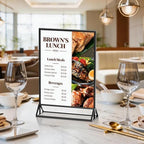 PPH-Sisy Acrylic Sign Holder 8.5x11 Double-Sided Black Picture Frames Clear Sign Holder for Flyer Holder Menu Holder Wedding Table Number Holder Photo Frame - 6 Pack - Image 2