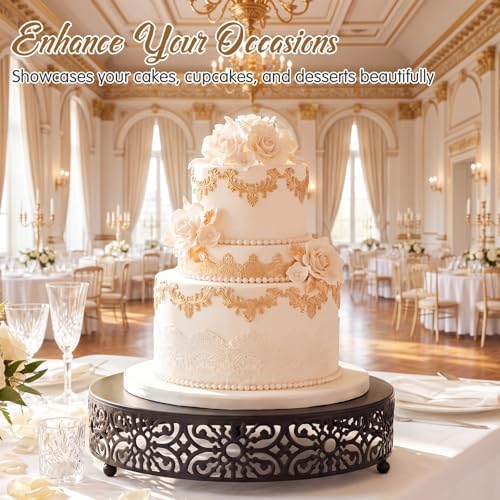 Wenqik 18 Inch Cake Stand Round Metal Cupcake - Image 6