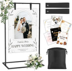 Wedding Welcome Sign Stand, Includes Custom Sign Design, Black by Kawaiita