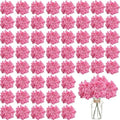 100PCS Artificial Hydrangea Flowers, Fake Flowers Silk Hydrangea Full Flowers Heads with Stems for Wedding Home Party Shop Baby Shower Decor (Bubble Pink) by WEISPARK
