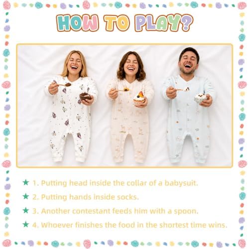 Baby Shower Party Favors Feed The Baby Game Backdrop, Fit 3 People - Image 3