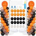 2 Sets Adjustable Balloon Column Stand Kit with Bases（ Orange and Black） by Naozinebi