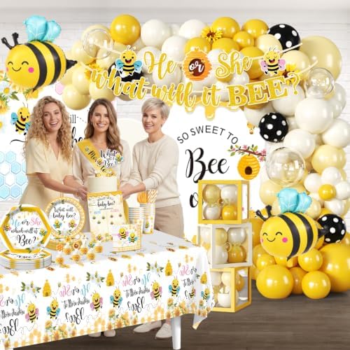 What Will Baby Bee Gender Reveal Decorations,Serves 25 Guests - Image 6