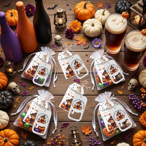 72PCS Halloween Highland Cow Baby Shower Favors Bottle Opener Keychains - Image 3