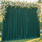 20x10ft Hunter Green Backdrop Curtain Panels for Parties - Wrinkle Free Polyester Photo Curtain Backdrop Wedding Back Drop Fabric Drapes for Party Decorations Background for Photography - Image 7