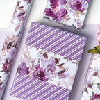 WRAPAHOLIC 30 Inch Jumbo Reversible Floral Wrapping Paper - 30 Inch x 100 Feet Purple Floral Design for Wedding, Birthday, Mothers Day, Baby Shower, Anniversary - Image 6