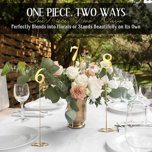 Novabright 20 Pcs Metal Table Numbers 1-20 for Wedding Reception, Gold - Image 3