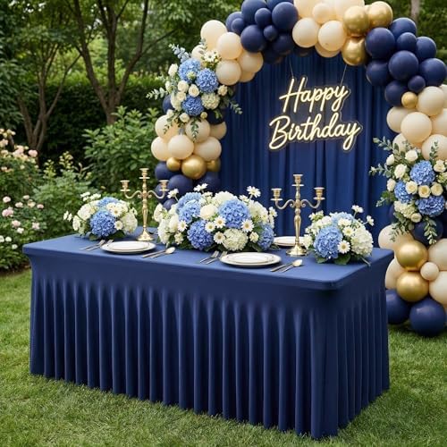 4Pack Spandex Tablecloth for 6FT Rectangle Table,Table Skirt - Image 7
