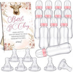 Trelaco 12 Pcs Highland Cow Baby Shower Games Bottle Chug Wooden Sign Set by TrelaCo