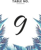 Tropical Leaves Design Table Number Cards Double Sided Party Table Numbers for Reception Baby Shower Anniversary Birthday Bridal Party 5x7 100 Pcs by Unknown