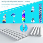 Decojoy Balloon Arch Stand, 7.5ft Large Round Backdrop Frame, Adjustable Half Circle Arch, 2 set Reusable Metal Ballon Column Kit with Base 3IN1 for Birthday, Wedding, Graduation, Shower Party - Image 6