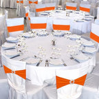 VitalCozy 50 Pcs Stretch Chair Sashes with Crown, Orange - Image 6