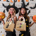 Sweetude 12 Pack Halloween Linen Burlap Bags with Tags,Classic - Image 5