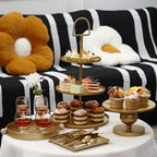 19 PCS Gold Cake Stand Set, Dessert Table Display Set with Wedding Cupcake Stand and Cake Stands for Party, Weddings Birthday Baby Showers Anniversary Party - Image 3