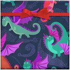 Little Flying Dragons Wrapping Paper for Family Friend,All Occasion Gift Tissue Paper 58"x 23" Gift Paper for Bridal Baby Shower Baby Shower Graduation Birthday (Dragons,3 Rolls) - Image 4