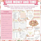 Funnymoom 426 Pcs Rose Baby Shower Games Set Pack, 8 Games Floral - Image 4