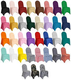 YOUR CHAIR COVERS - 6 Pack Stretch Spandex Chair Bands Striped - Red and White, Wedding Slip, Premium Quality - Image 7