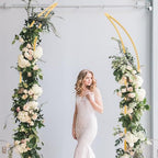 Large Metal Balloon Arch Backdrop Stand, Set of 2 Moon Curved Wedding Arch Frame Flower Arch for Ceremony Birthday Anniversary Bridal Baby Shower Floral Decorations(6.2ft,6.9ft) - Image 6