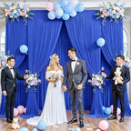 20ft x 12ft Royal Blue Backdrop Curtains Wrinkle Free Backdrop Curtain for Wedding Parties Blue Fabric Backdrops Drapes Back Drop Cloth Bridal Shower Stage Curtains Wedding Decorations for Reception - Image 2