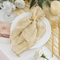 50 Pack Cheesecloth Napkins 20"x20" Beige Gauze Boho Bulk Napkins by Xiomot