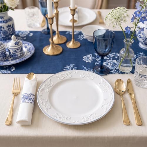 Supernal 60 Pack Pre Rolled Gold Plastic Silverware Set for Wedding Party - Image 3