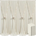 8 Panels Beige Backdrop Curtain for Baby Shower Wrinkle Free 40ft x 10ft Backdrop Drapes Panels for Parties Wedding Bridal Shower Birthday Photo Photography Fabric Background Decoration by Suppromo