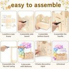 Macaron, Wooden Baby Shower Crate Closet,Hollow - Image 5