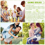 6 Sets Bottle Chug Baby Shower Games Juegos Para Plastic Baby Bottles Bibs Disposable Diapers Gender Reveal Games Baby Changing Diaper Race Game Decoration (Green) - Image 6