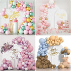 SuuWoee Wedding Arch Backdrop Stand Set of 2 With White Cover (6FT+5FT) - Image 6
