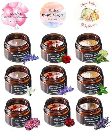 10 Pcs Customizable Bridal Shower Gifts for Guests, Personalized Candles Gifts for Women with Name, 1.5oz Soy Candles Scented Candles, Wedding Thank You Gifts for Bridal Party Small Candles by CarolCaoNewYork