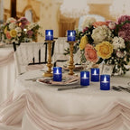 12Pack Flameless LED Candles with Timer, Battery Operated, Blue, 2"x3" - Image 5