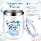 Hoolerry 6 Set Baby Shower Cups, 12oz Stainless Steel Tumbler, Sea Animal - Image 4