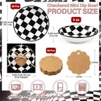 FoldTier 36 Sets Race Car Baby Shower Party Favors Checkered Ceramic Dishes - Image 2