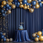 10 Panels 5x15ft Backdrop Curtains for Parties, Wrinkle Free Polyester Navy Blue Photo Backdrop Drapes 15 ft Long Back Drop Cloth for Wedding Birthday Photography Background Party - Image 6