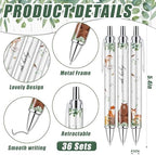 145 Pieces Woodland Baby Shower Favors for Guest Woodland Animals Ballpoint Pens and Keychains Party Favors Bulk Retractable Baby Shower Gifts Pens Gender Reveal Greeting Cards Souvenirs Prizes - Image 2