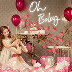 Oh Baby Neon Signs - 25” X 10” Led Light Up Oh baby Sign for Backdrop Decor Baby Shower Wedding Birthday Gender Reveal Party Decorations - Image 4