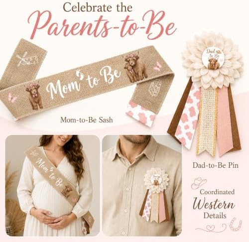 Highland Cow Baby Shower Decorations for Girl, Holy Cow Baby Shower Decor - Image 6