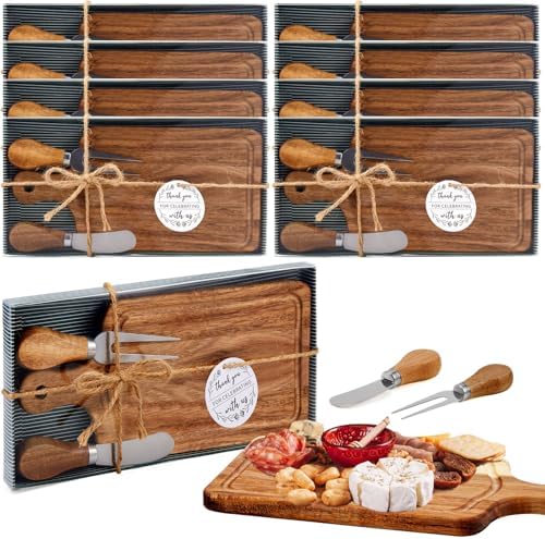 Ziliny 8 Sets Baby Shower Prizes Mini Charcuterie Board, Acacia Color by Ziliny