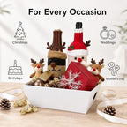 MAICOBI 10 Pack White Empty Gift Baskets with Clear Bags and Bows - Image 4