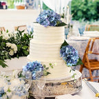 Norme 3 Pcs 7.87 Inches Pre-Made Blue Hydrangea Cake Toppers, Faux Flowers Decor for Wedding Cakes, Birthday, Baby Shower & Baptism Party Decorations, Floral Theme Cake Decor - Image 3