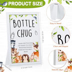 Roowest Bottle Chug Baby Shower Games Favors, Blue, Woodland Animal - Image 2