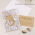 50pcs Rustic Wedding Invitations Accessories Blank Kraft Invitation Cards - Image 6