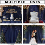 20x10FT Navy Blue Backdrop Curtains for Wedding Parties, Wrinkle Free Photo Backdrop Curtains for Wedding Birthday Party Baby Shower, Fabric Drape with Rod Pockets 5ft x 10ft, 4 Panels - Image 2
