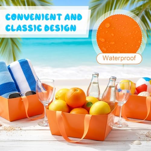Glenmal 72 Pcs Gift Baskets with Handles Bulk, Empty Kraft,Orange - Image 4