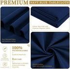 Showgeous 60x126 Inch Navy Blue Rectangle Tablecloth 10 Pack Fit 7FT Table - Image 4